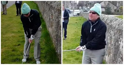 WATCH: Hacker draws hysterics after failing miserably with Road Hole bank shot
